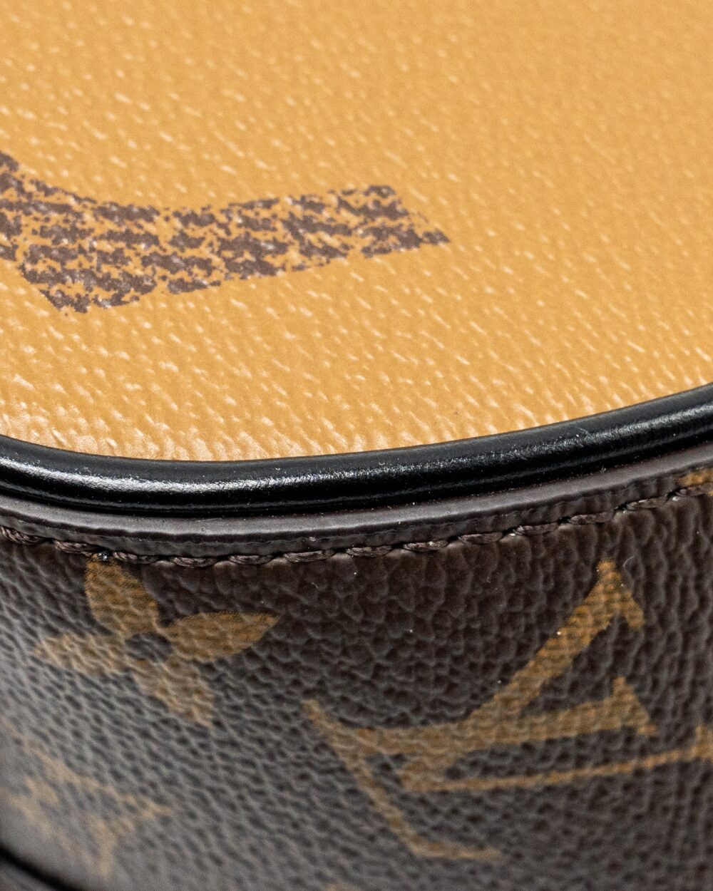 AAA Replica Louis Vuitton LV BOURSICOT CHAIN BAG REVERSE MONOGRAM CANVAS/LEATHER BLACK HARDWARE 