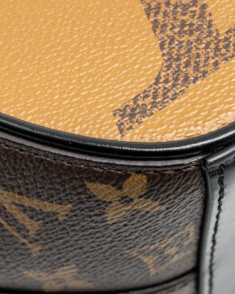 AAA Replica Louis Vuitton LV BOURSICOT CHAIN BAG REVERSE MONOGRAM CANVAS/LEATHER BLACK HARDWARE 