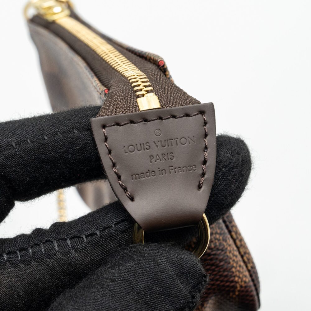 AAA Replica Louis Vuitton LV MINI POCHETTE DAMIER EBENE GHW