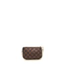 AAA Replica Louis Vuitton LV MINI POCHETTE ACCESSORIES DAMIER EBENE CANVAS GHW