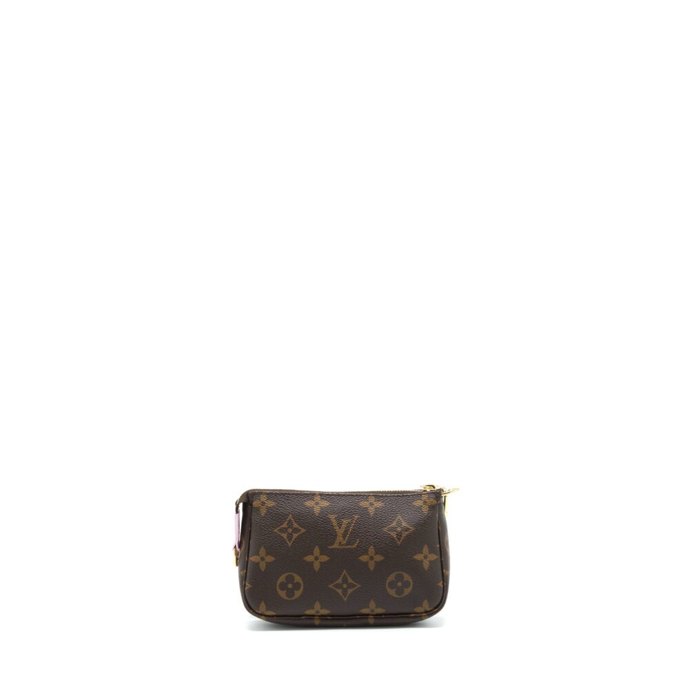 AAA Replica Louis Vuitton LV MINI POCHETTE LIMITED EDITION MONOGRAM CANVAS / PINK GHW