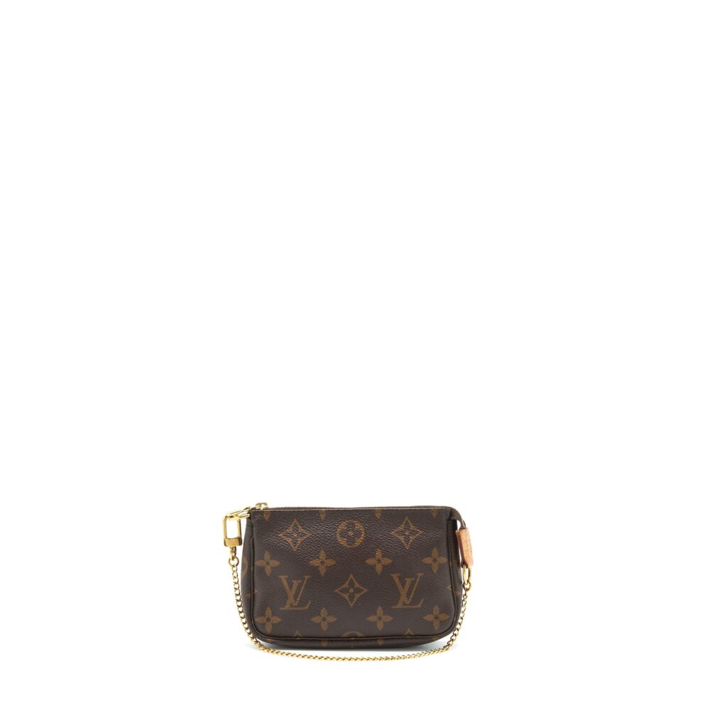AAA Replica Louis Vuitton LV MINI POCHETTE ACCESSORIES MONOGRAM CANVAS GHW