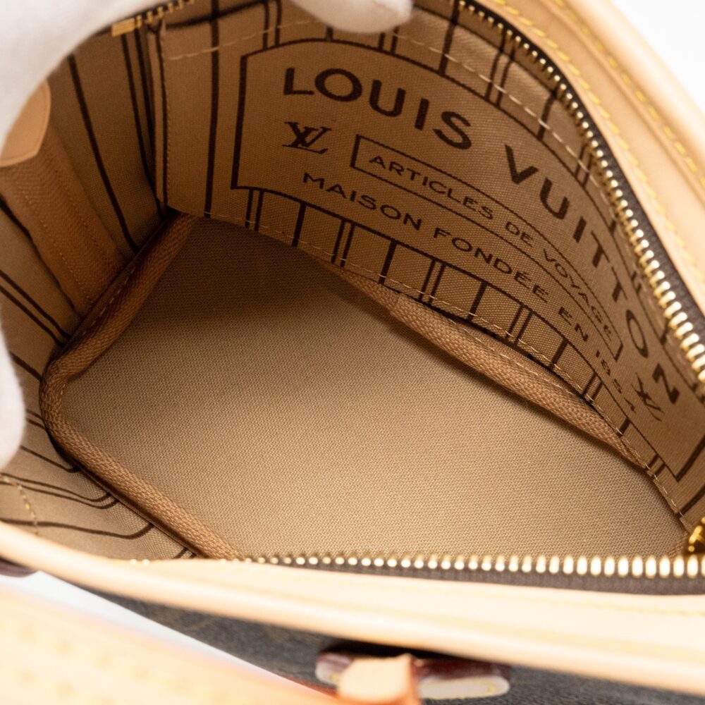 AAA Replica Louis Vuitton LV NEVERFULL BB BEIGE STRAP MONOGRAM CANVAS GHW