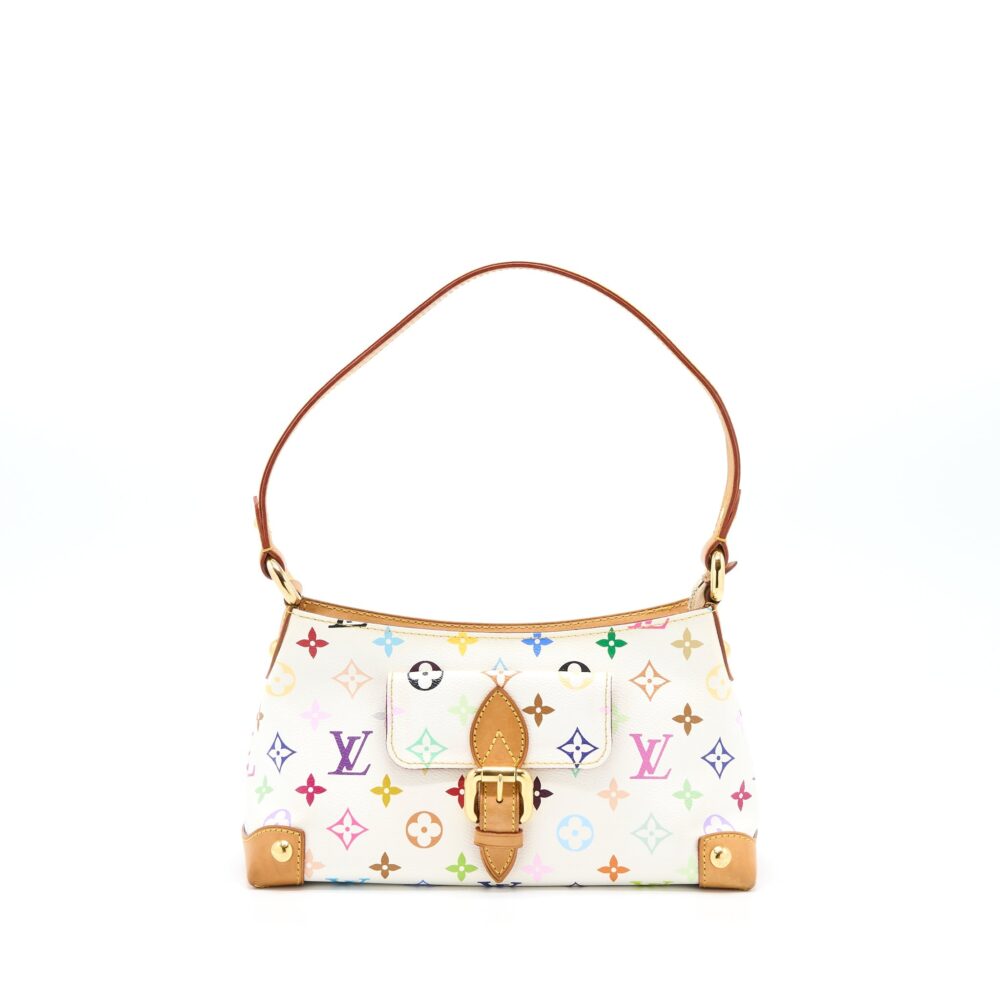 AAA Replica Louis Vuitton LV VINTAGE ELIZA SHOULDER BAG WHITE/MULTICOLOUR GHW