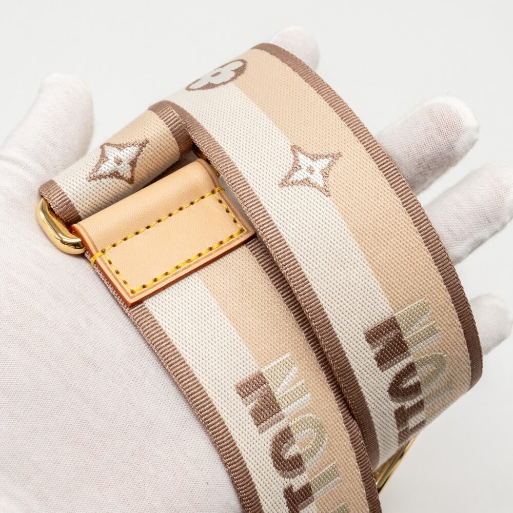AAA Replica Louis Vuitton LV NEVERFULL BB BEIGE STRAP MONOGRAM CANVAS GHW