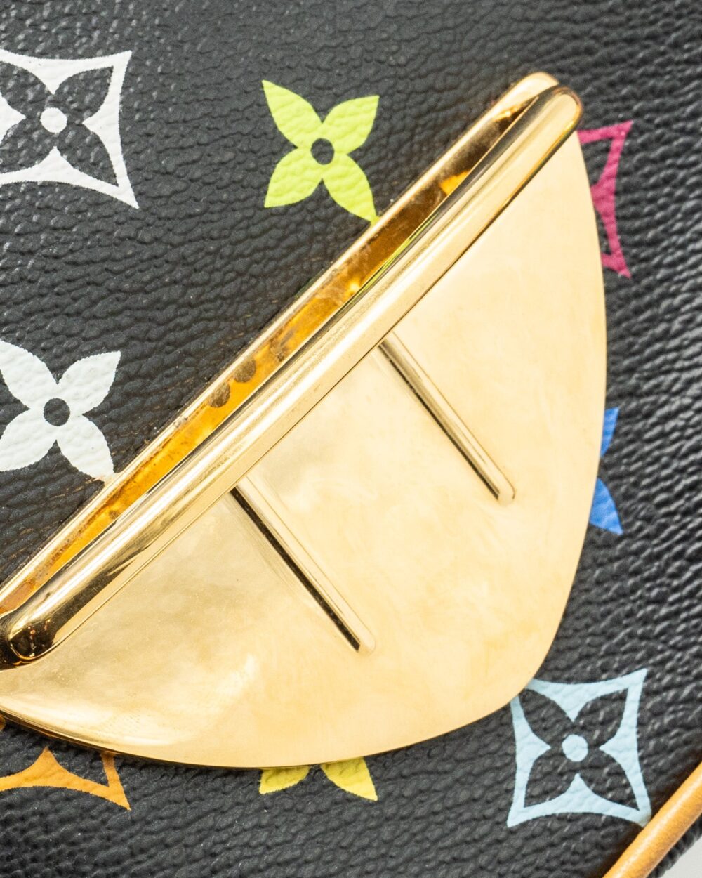 AAA Replica Louis Vuitton LV VINTAGE SHOULDER BAG BLACK/MULTICOLOUR MONOGRAM CANVAS GHW
