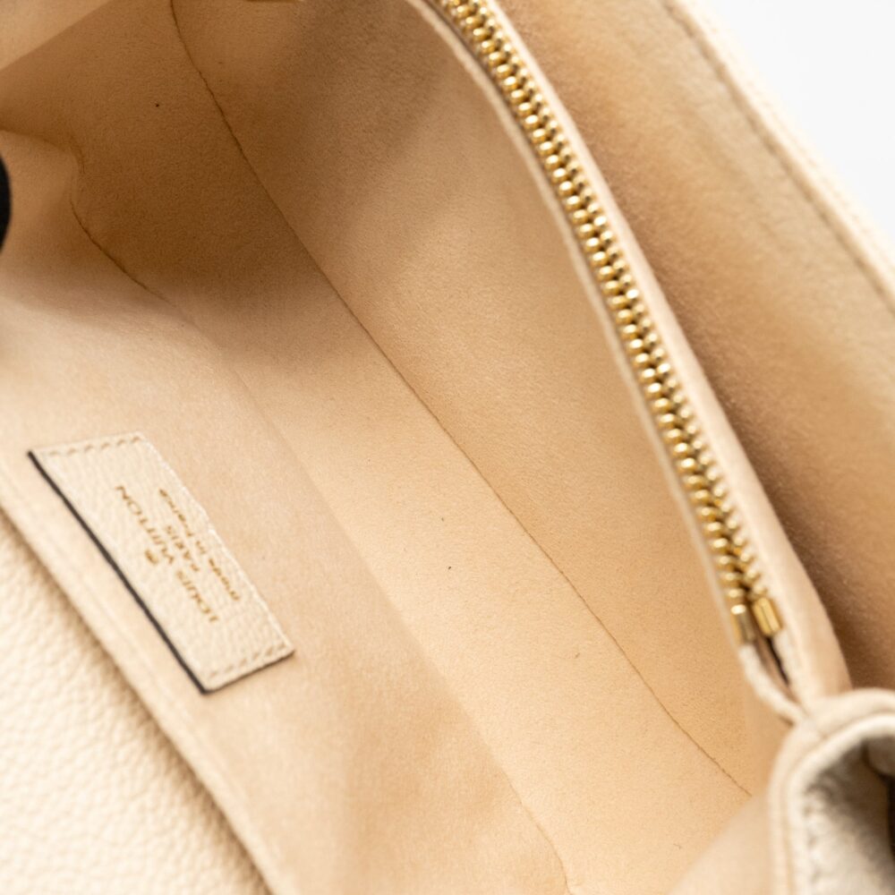 AAA Replica Louis Vuitton LV POCHETTE MÉTIS EAST WEST MONOGRAM EMPREINTE LEATHER CREAM GHW