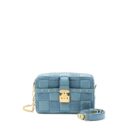 AAA Replica Louis Vuitton LV TROCA PM DAMIER QUILT LAMBSKIN LIGHT BLUE GHW (NEW VERSION)