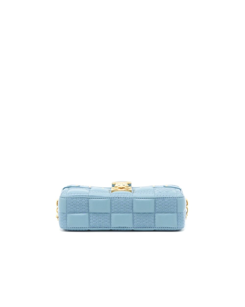 AAA Replica Louis Vuitton LV TROCA PM DAMIER QUILT LAMBSKIN LIGHT BLUE GHW (NEW VERSION)