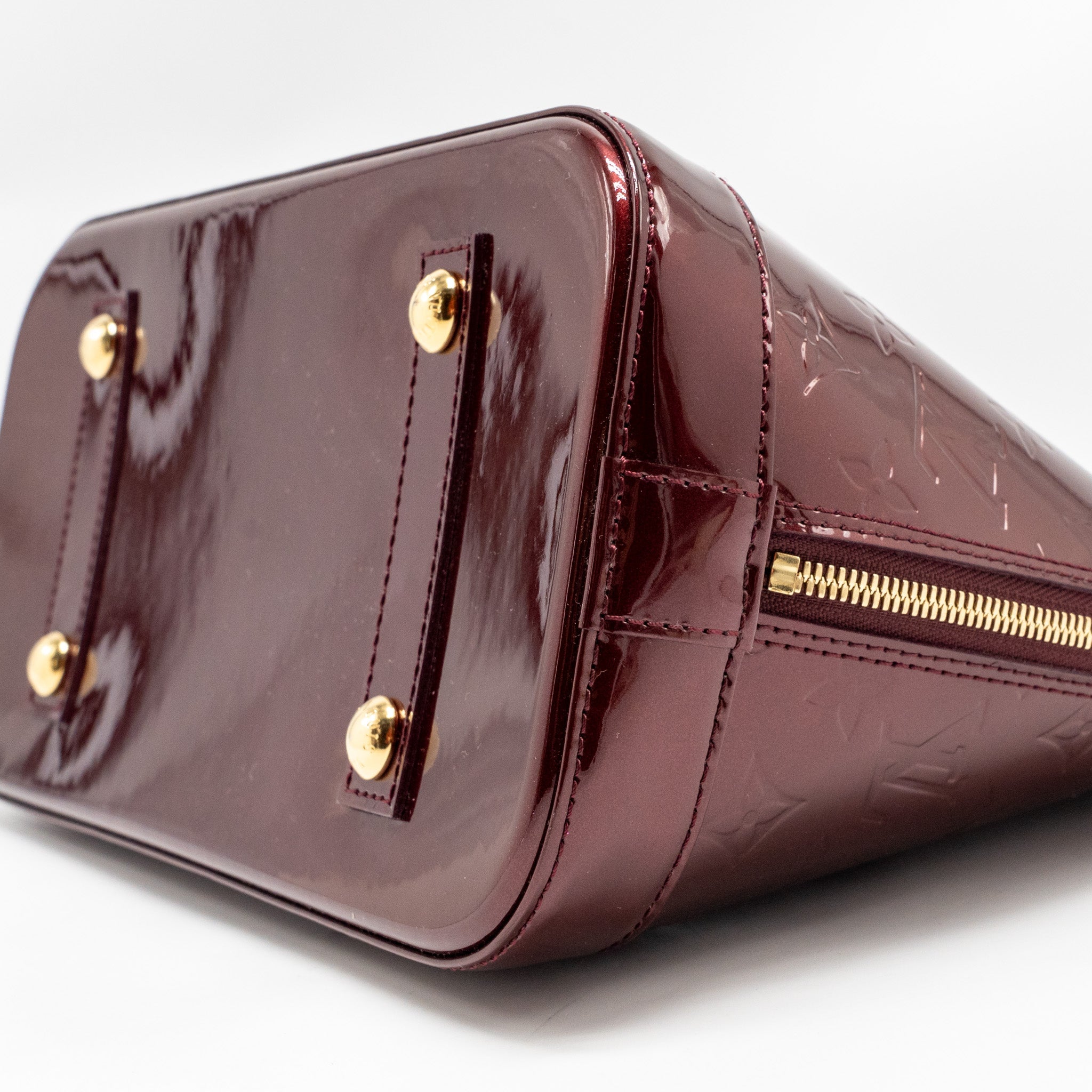 AAA Replica Louis Vuitton LV ALMA PM PATENT LEATHER AMARANTE GHW