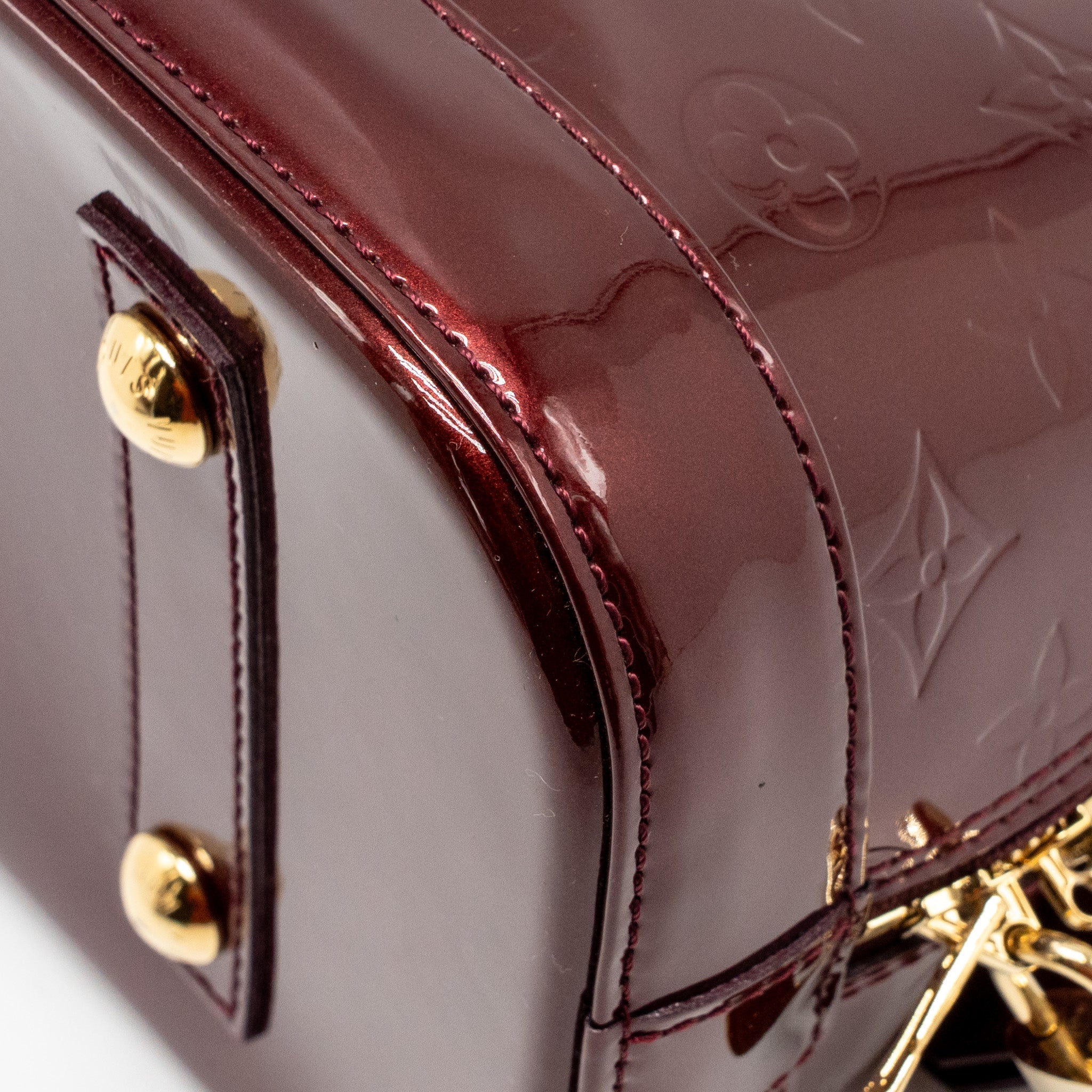 AAA Replica Louis Vuitton LV ALMA PM PATENT LEATHER AMARANTE GHW