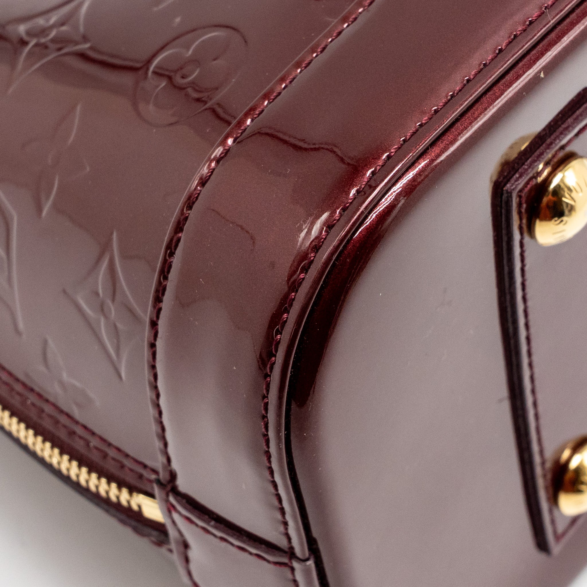 AAA Replica Louis Vuitton LV ALMA PM PATENT LEATHER AMARANTE GHW