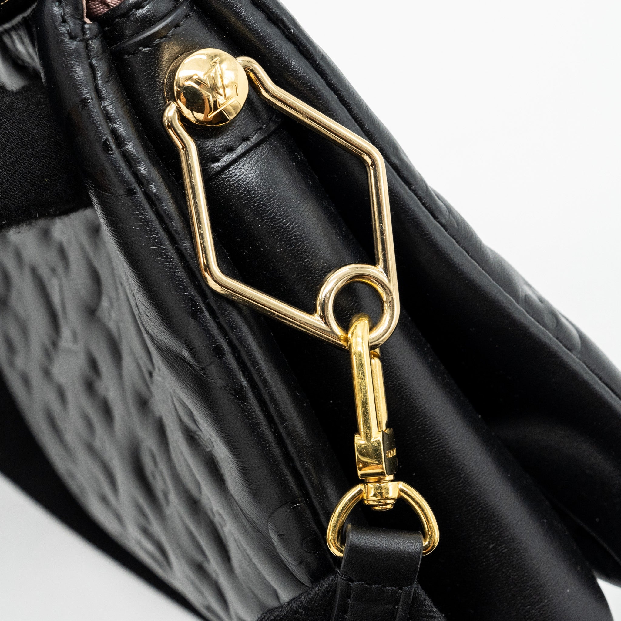 AAA Replica Louis Vuitton LV COUSSIN PM MONOGRAM EMPREINTE LAMBSKIN BLACK GHW (NEW VERSION)