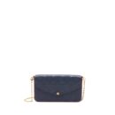AAA Replica Louis Vuitton LV FELICIE POCHETTE MONOGRAM EMPREINTE NAVY GHW