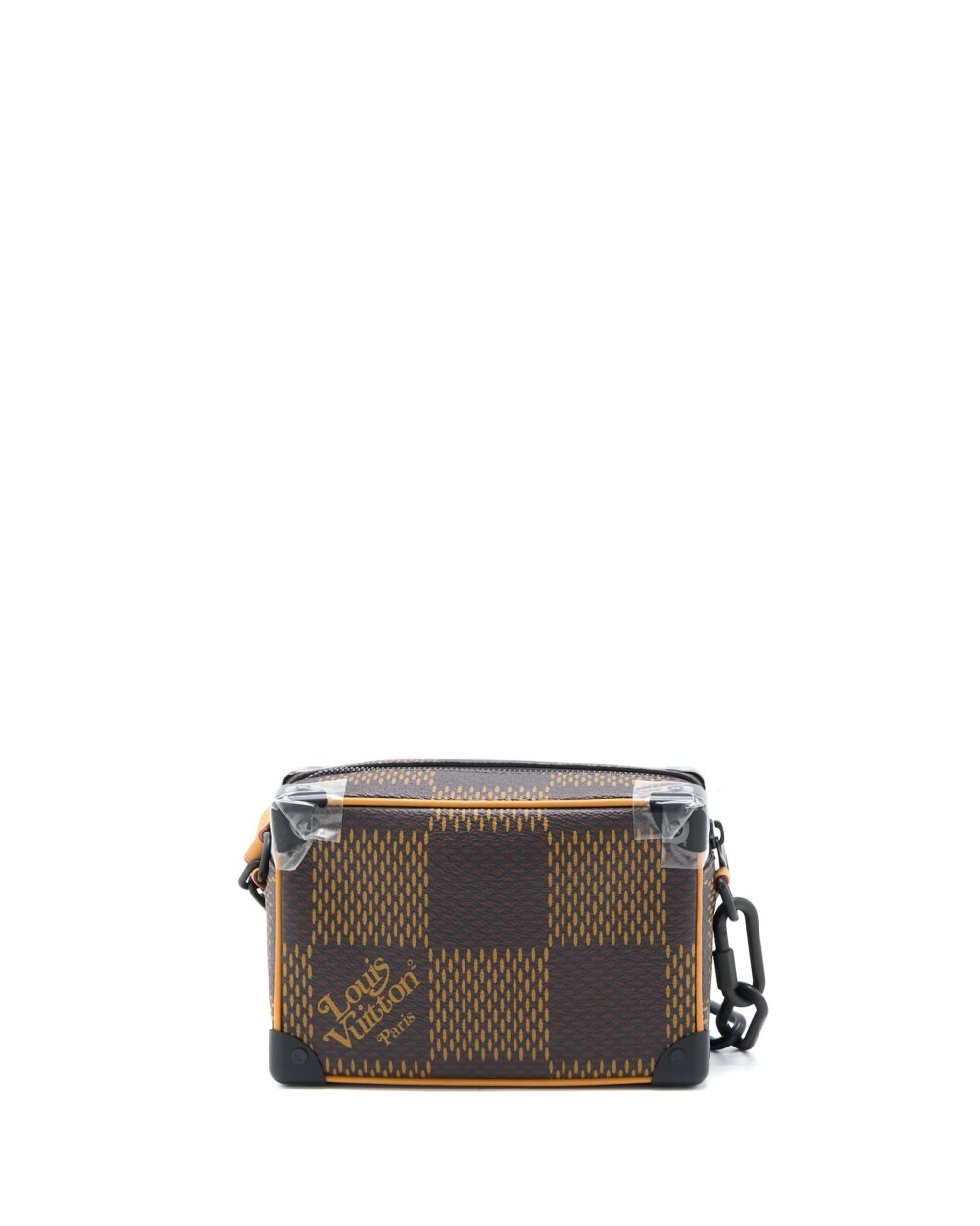 AAA Replica Louis Vuitton LV MINI SOFT TRUNK LIMITED EDITION SUTURES TOILES BLACK HARDWARE