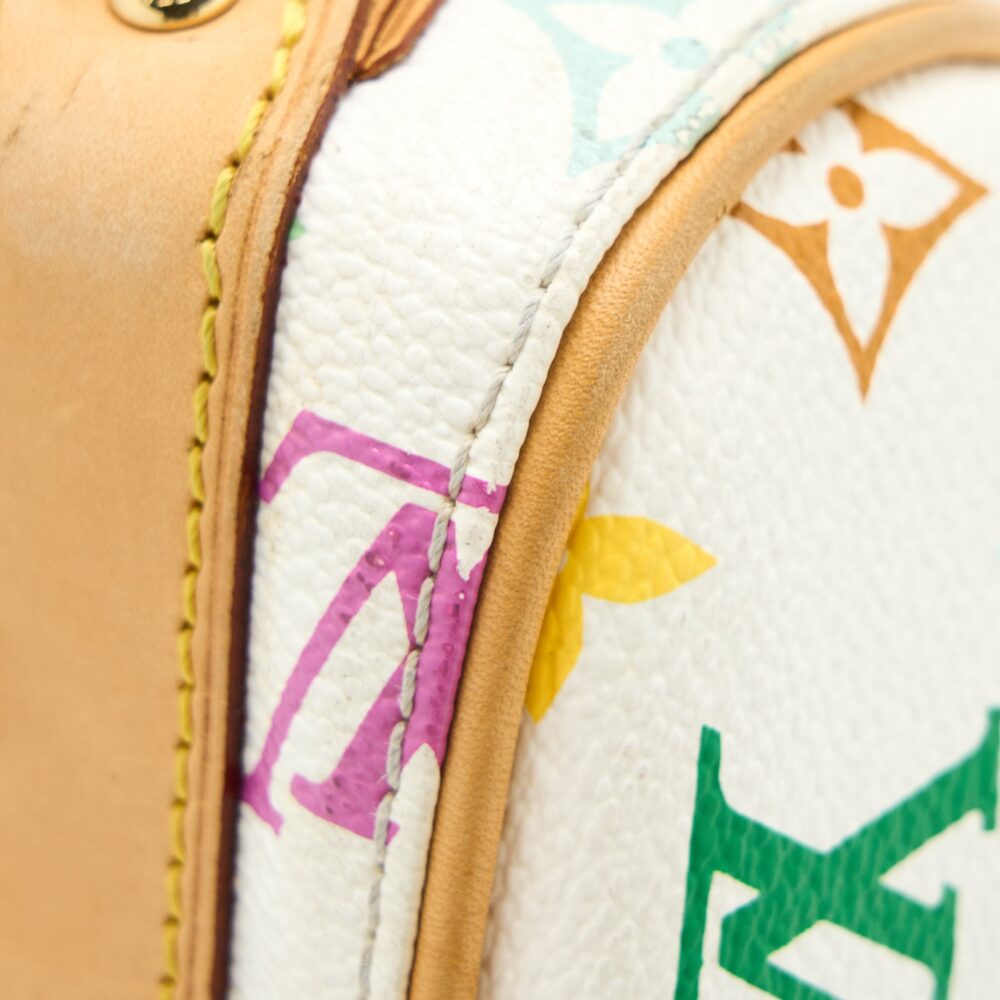 AAA Replica Louis Vuitton LV VINTAGE BOWLING BAG MONOGRAM CANVAS WHITE/MULTICOLOUR GHW