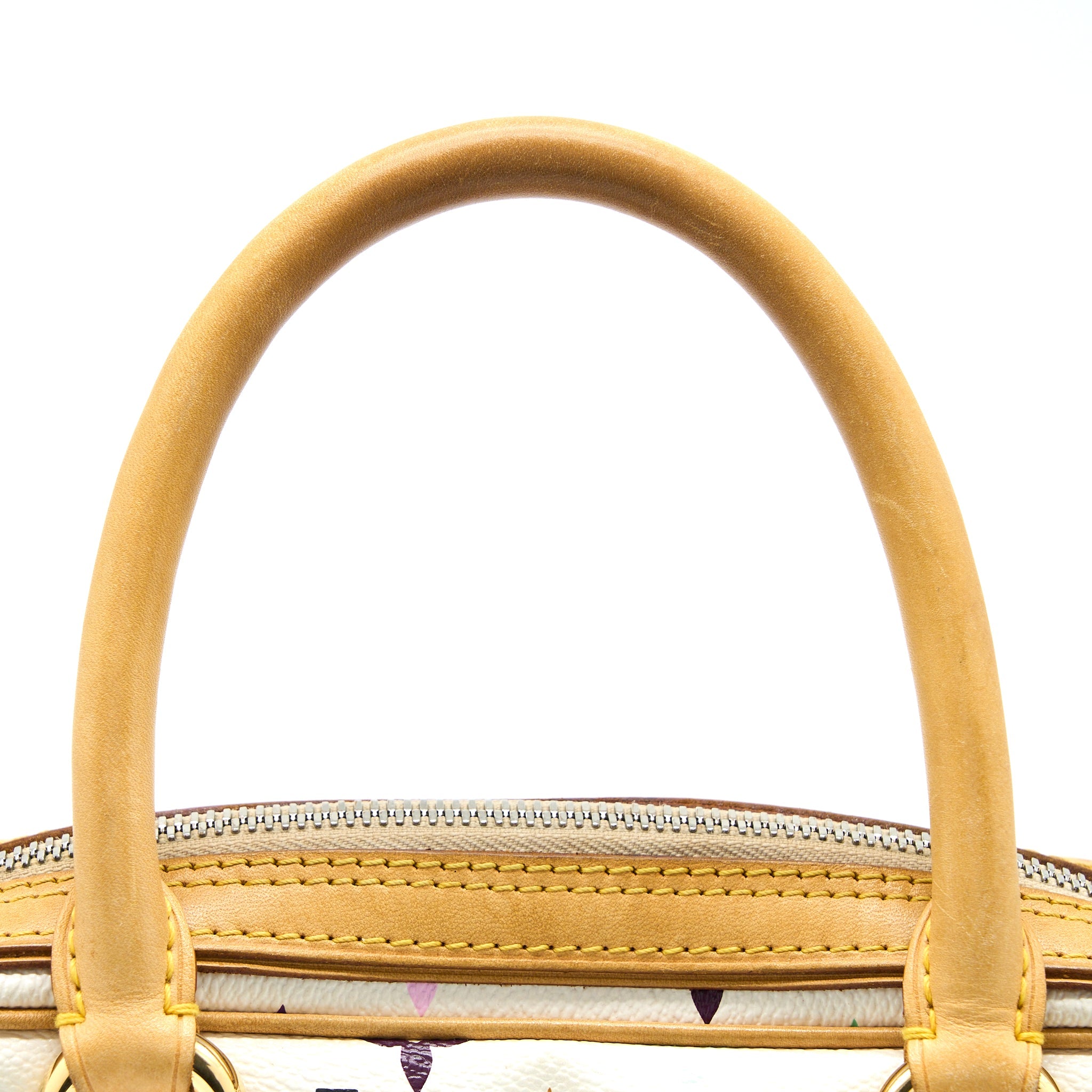 AAA Replica Louis Vuitton LV VINTAGE BOWLING BAG MONOGRAM CANVAS WHITE/MULTICOLOUR GHW