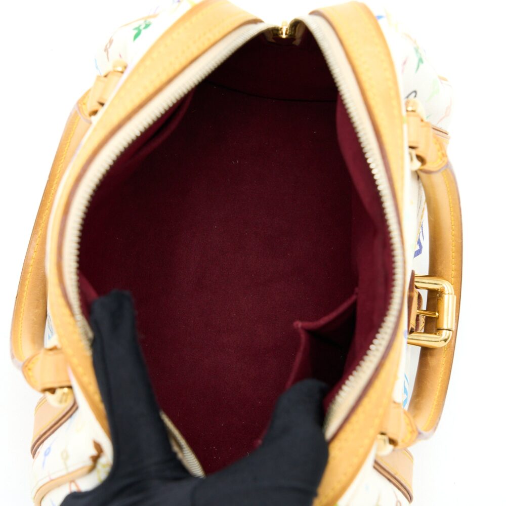 AAA Replica Louis Vuitton LV VINTAGE BOWLING BAG MONOGRAM CANVAS WHITE/MULTICOLOUR GHW