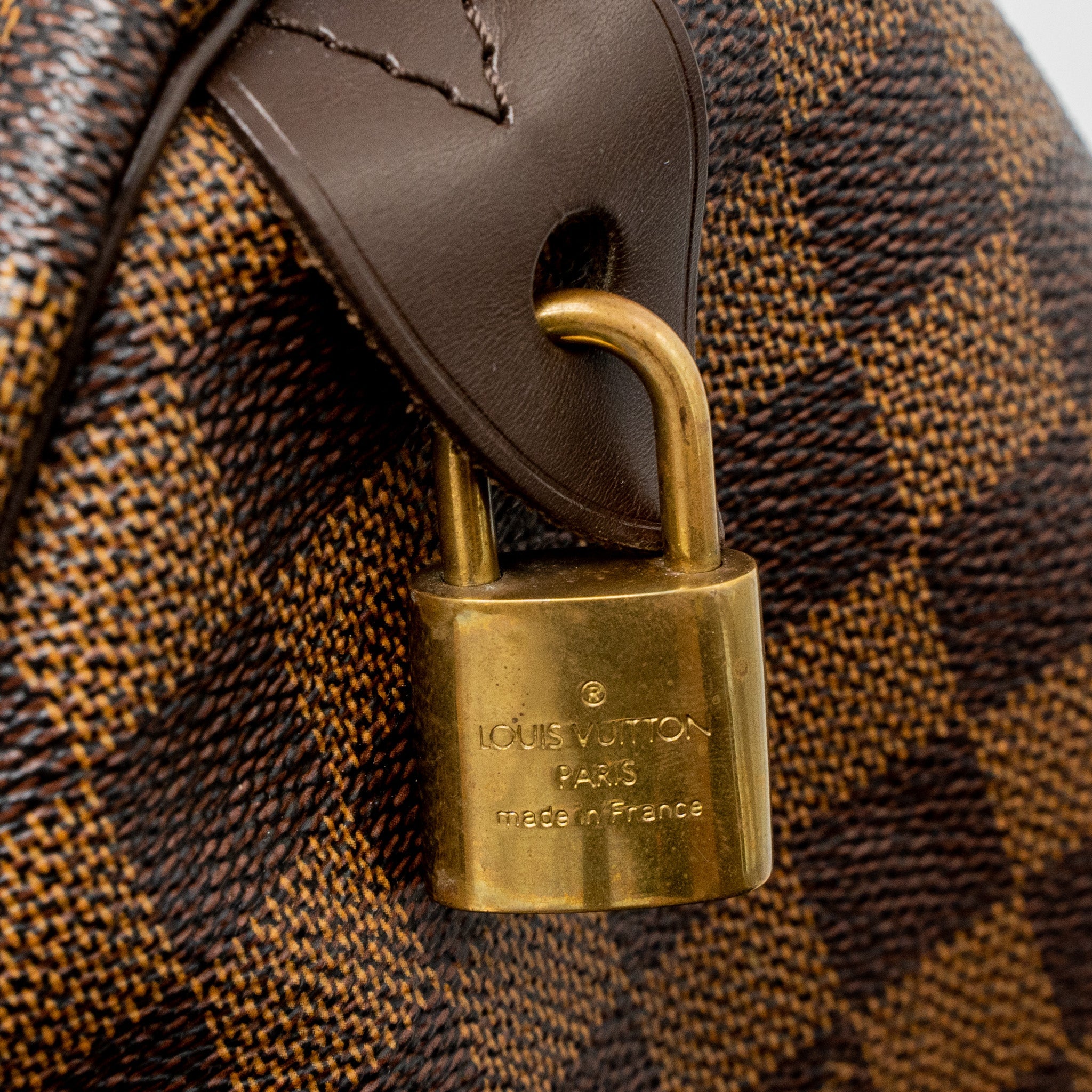AAA Replica Louis Vuitton LV SPEEDY 30 DAMIER EBENE CANVAS GHW