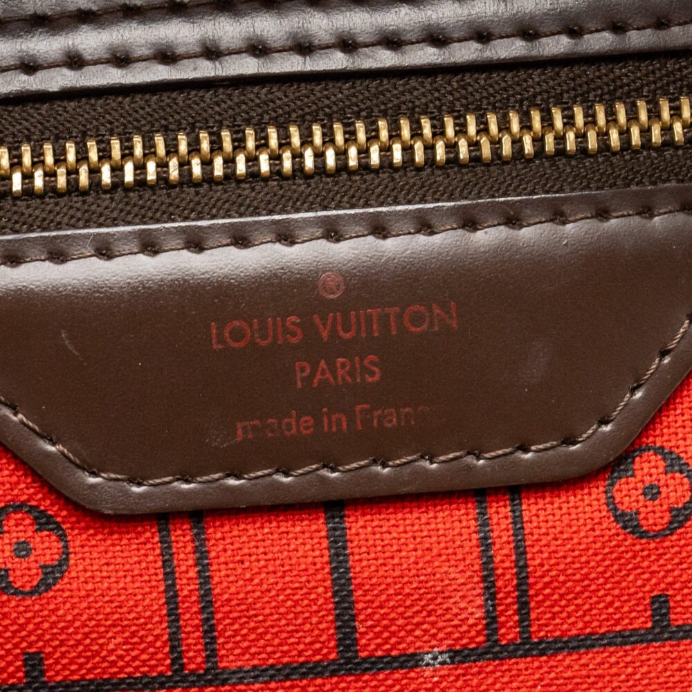 AAA Replica Louis Vuitton LV NEVERFULL GM DAMIER EBENE WITH GHW
