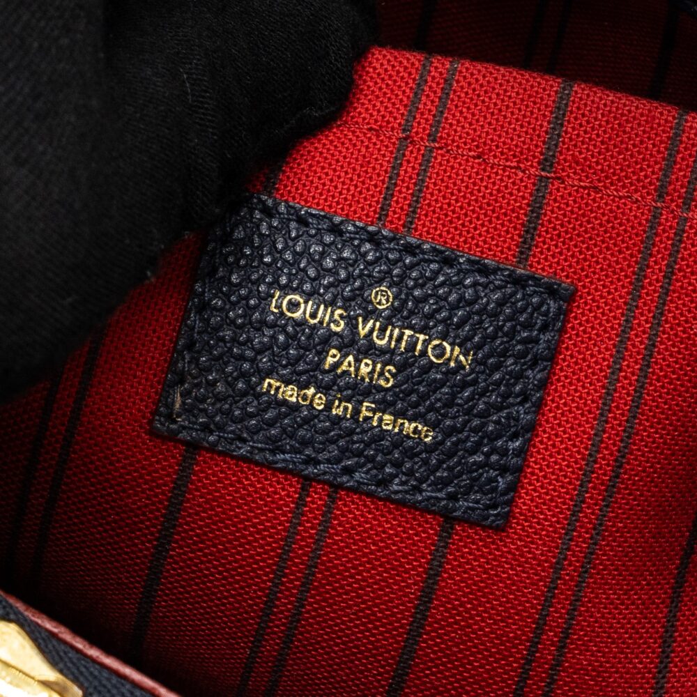 AAA Replica Louis Vuitton LV MONTAIGNE MM MONOGRAM EMPREINTE NAVY GHW