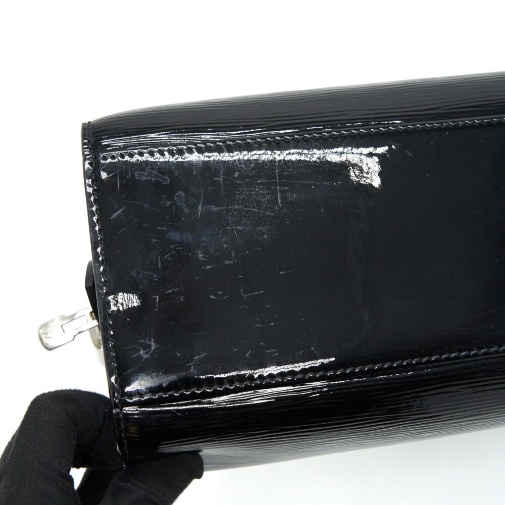 AAA Replica Louis Vuitton LV BOWLING BAG EPI PATENT BLACK