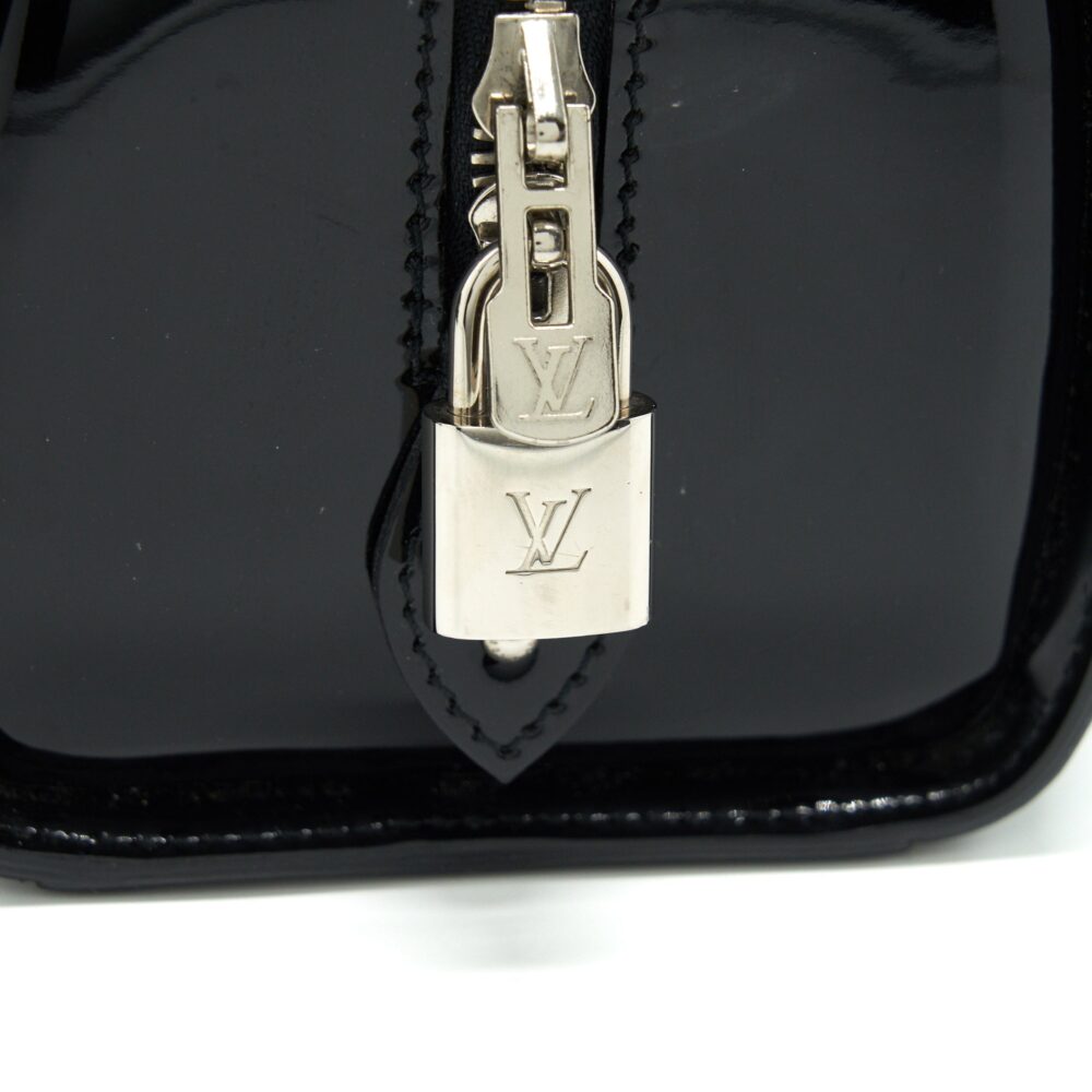 AAA Replica Louis Vuitton LV BOWLING BAG EPI PATENT BLACK