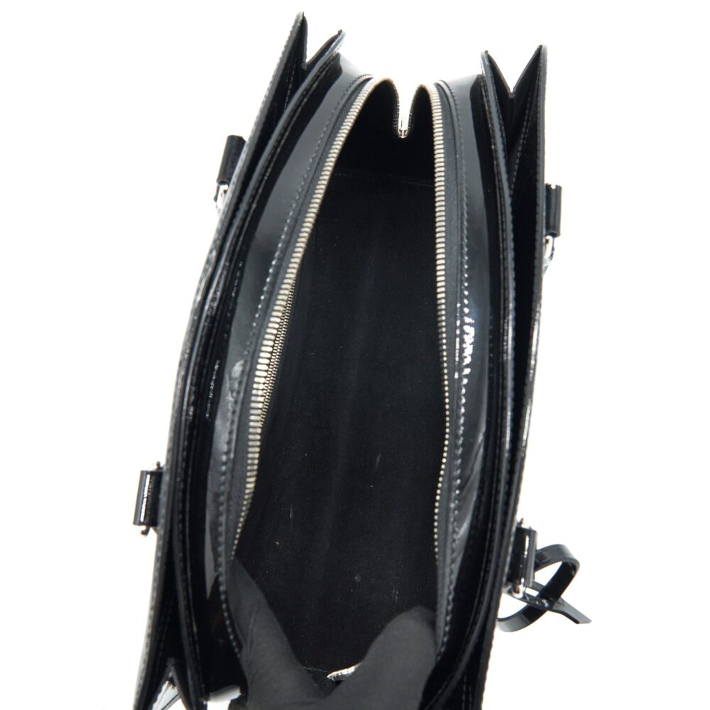 AAA Replica Louis Vuitton LV BOWLING BAG EPI PATENT BLACK