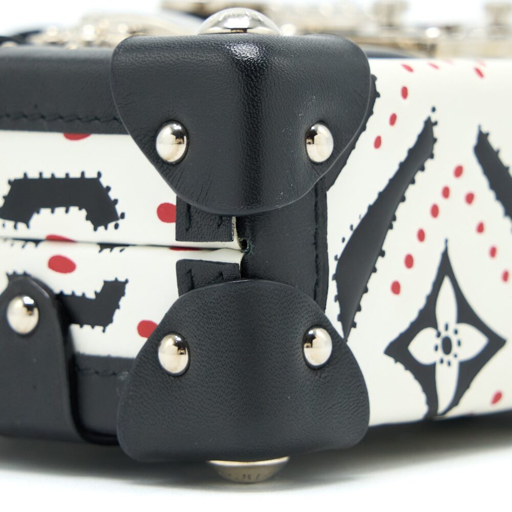 AAA Replica Louis Vuitton LV PETIT MALLET LIMITED EDITION BLACK / WHITE SHW