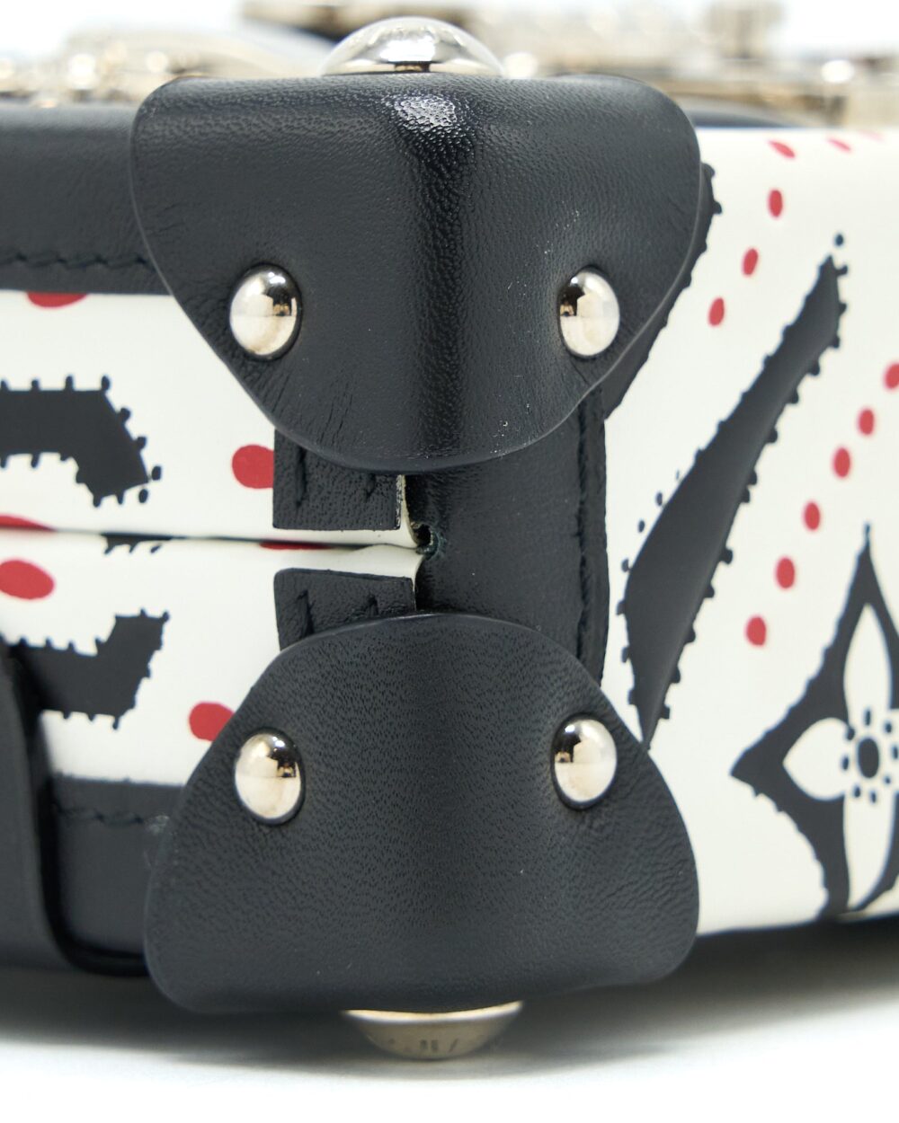 AAA Replica Louis Vuitton LV PETIT MALLET LIMITED EDITION BLACK / WHITE SHW