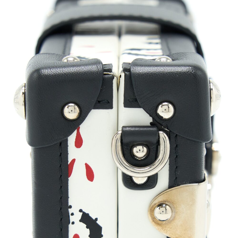 AAA Replica Louis Vuitton LV PETIT MALLET LIMITED EDITION BLACK / WHITE SHW