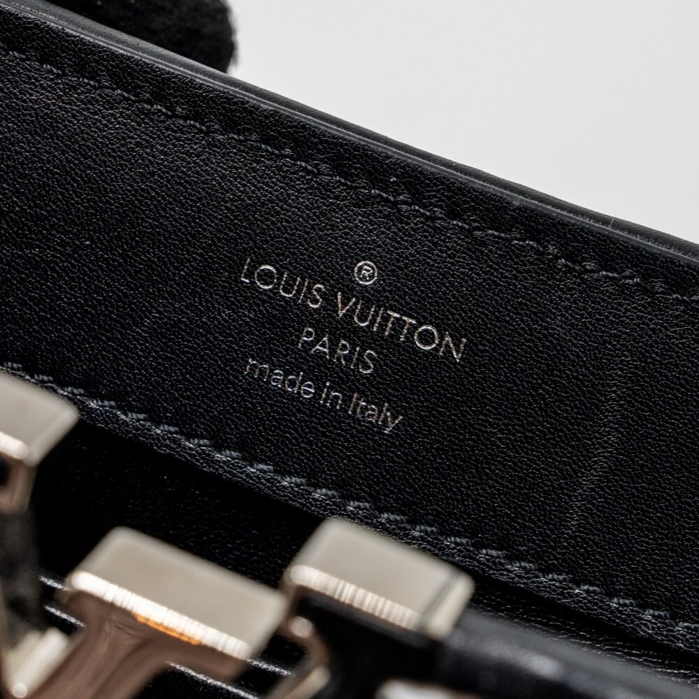AAA Replica Louis Vuitton LV CAPUCINES MINI LIMITED EDITION SUQUIN / LEATHER MULTICOLOUR BLACK SHW