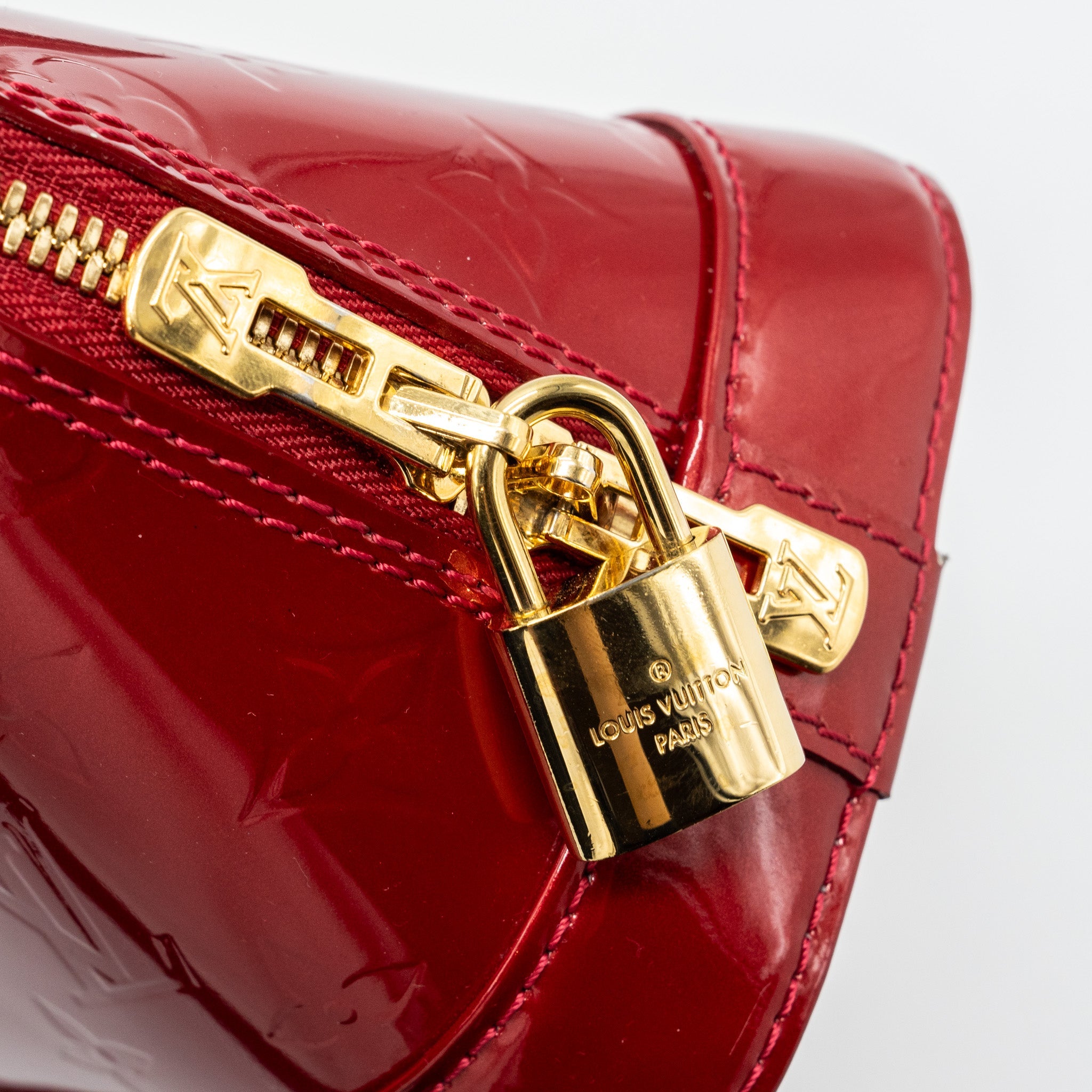 AAA Replica Louis Vuitton LV ALMA BB PATENT RED GHW