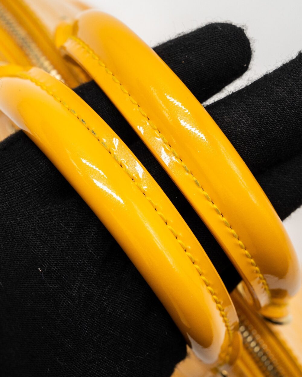 AAA Replica Louis Vuitton LV ALMA BB PATENT YELLOW LGHW