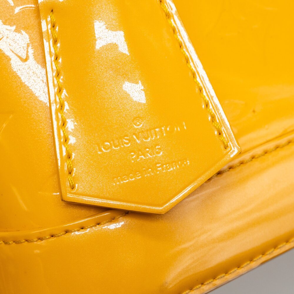 AAA Replica Louis Vuitton LV ALMA BB PATENT YELLOW LGHW