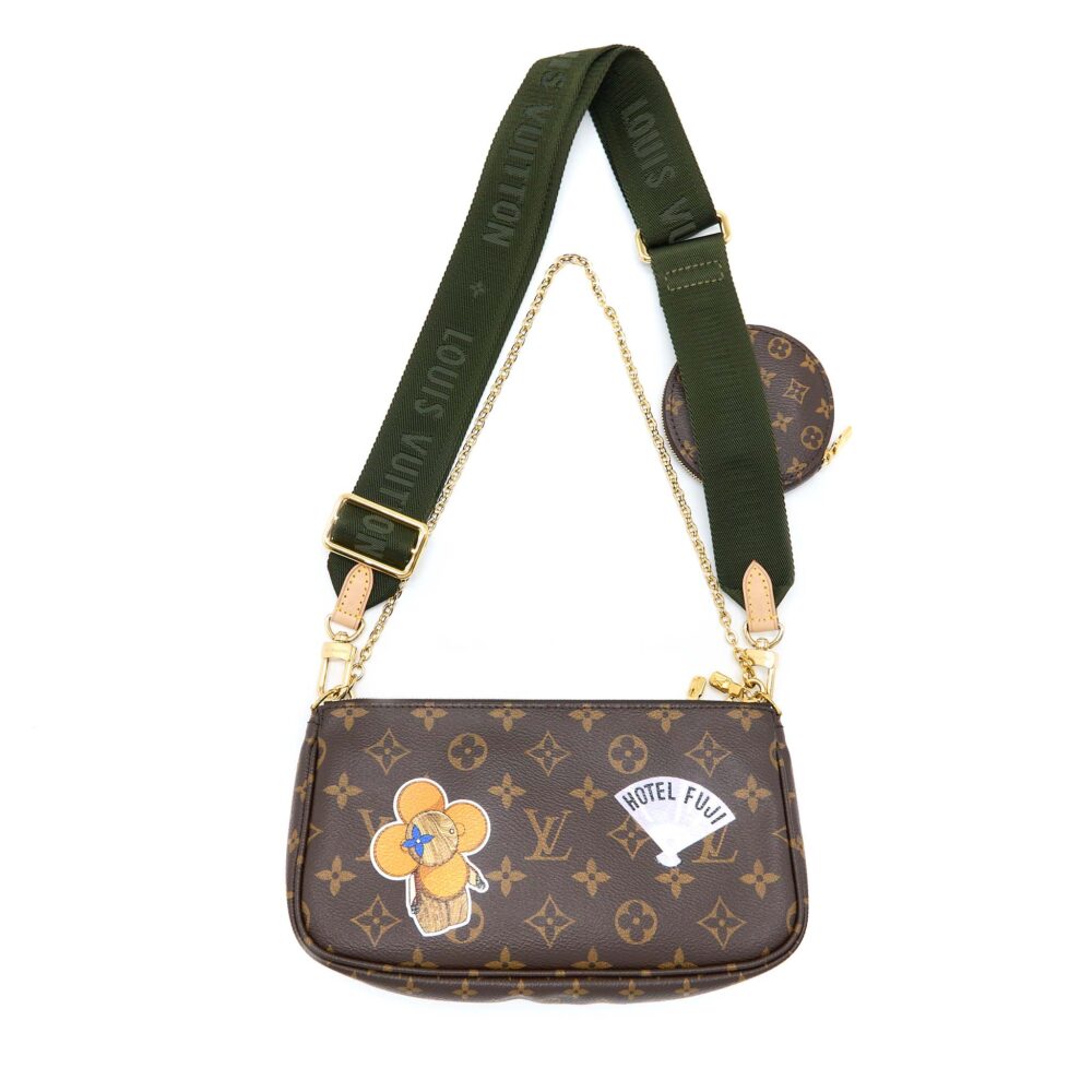 AAA Replica Louis Vuitton LV MULTI POCHETTE LIMITED EDITION MONOGRAM CANVAS MULTICOLOUR GHW