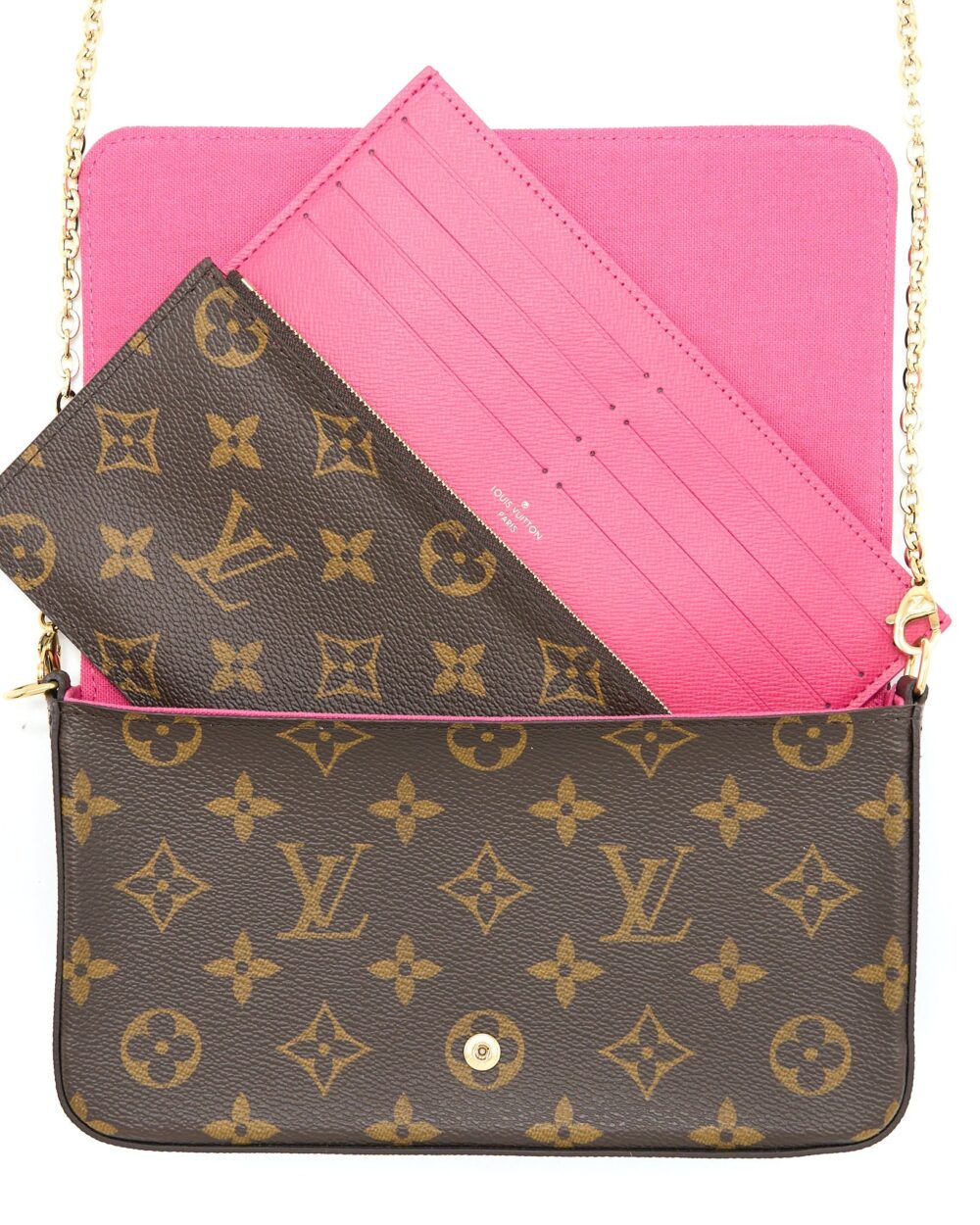 AAA Replica Louis Vuitton LV FELICIE POCHETTE VIVIENNE MASCOT ON HOLLYWOOD DRIVE MONOGRAM CANVAS GHW