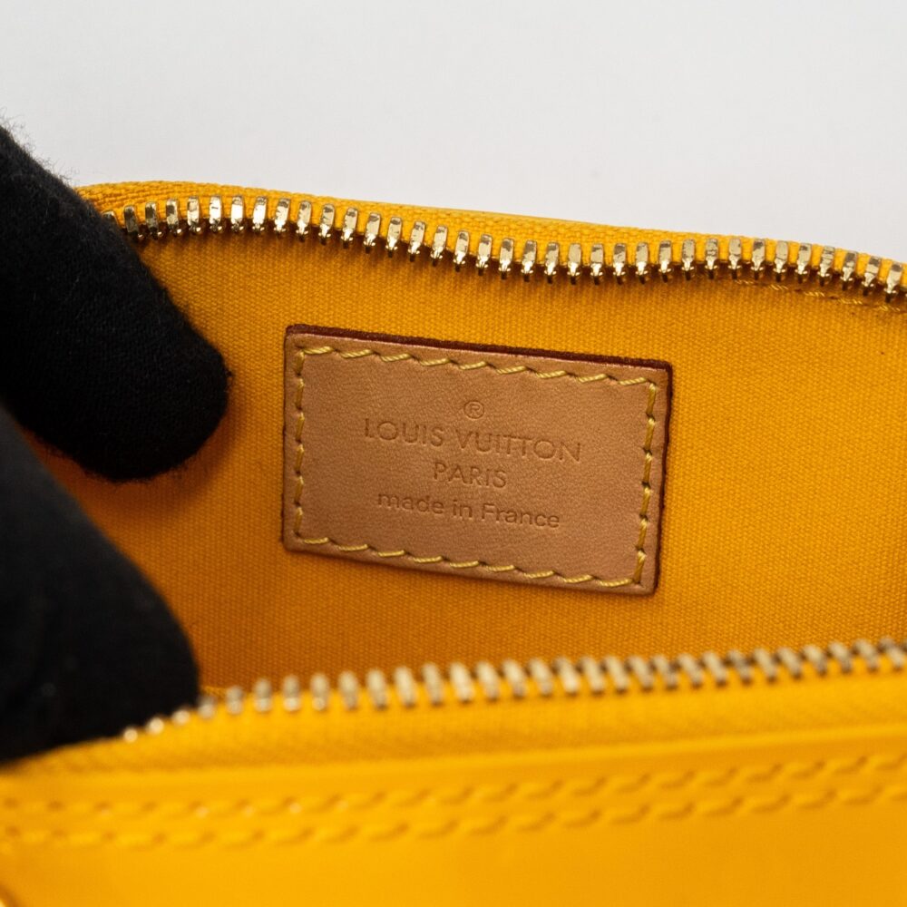 AAA Replica Louis Vuitton LV ALMA BB PATENT YELLOW LGHW