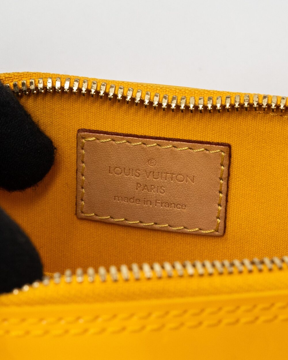 AAA Replica Louis Vuitton LV ALMA BB PATENT YELLOW LGHW