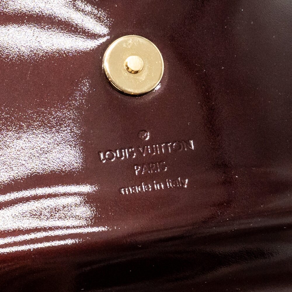 AAA Replica Louis Vuitton LV SOBE CLUTCH PATENT LEATHER DARK PURPLE GHW