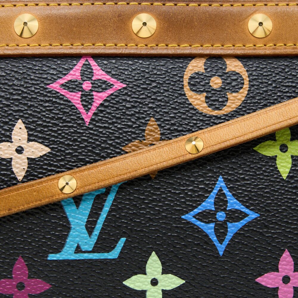 AAA Replica Louis Vuitton LV VINTAGE POCHETTE ACCESSORIES MONOGRAM CANVAS BLACK/MULTICOLOUR GHW