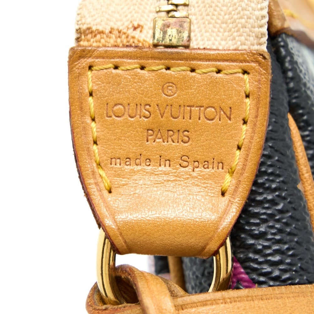 AAA Replica Louis Vuitton LV VINTAGE POCHETTE ACCESSORIES MONOGRAM CANVAS BLACK/MULTICOLOUR GHW