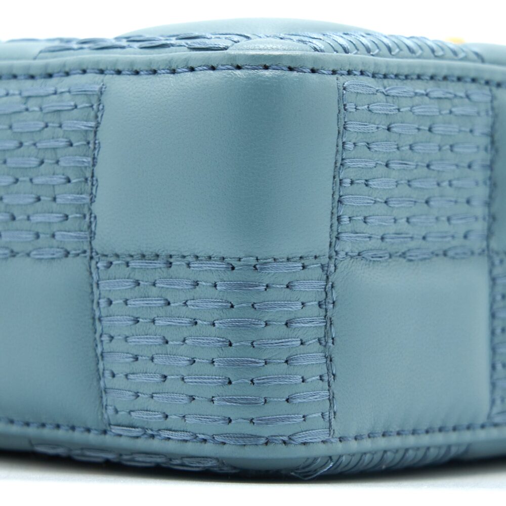 AAA Replica Louis Vuitton LV TROCA PM DAMIER QUILT LAMBSKIN LIGHT BLUE GHW (NEW VERSION)