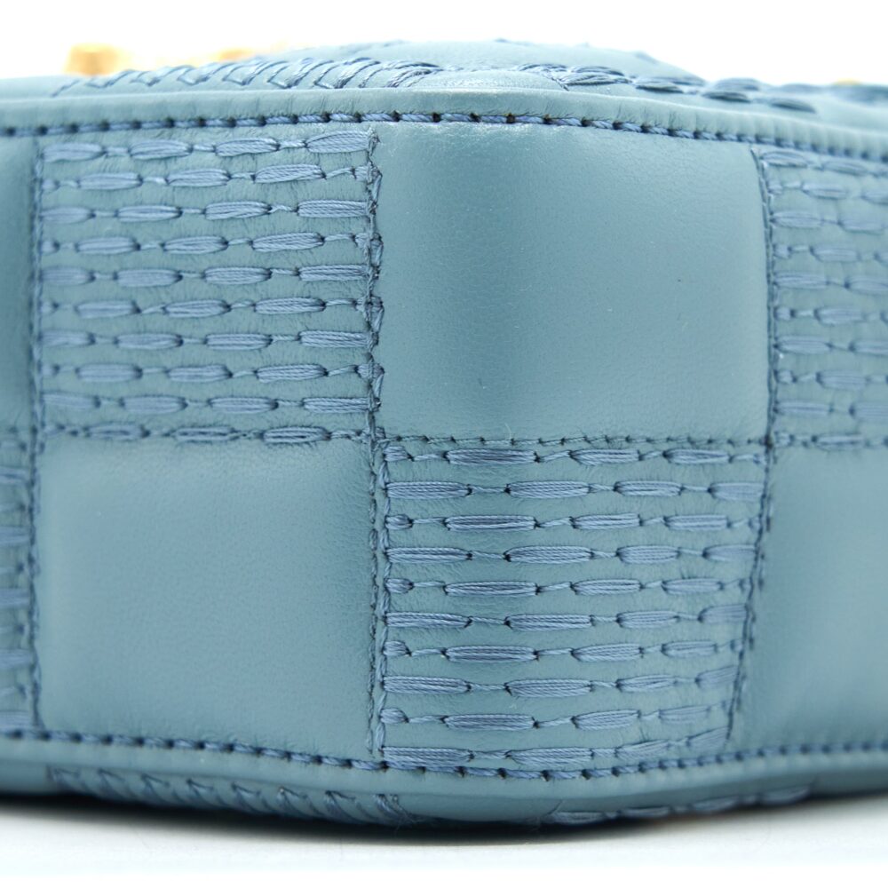 AAA Replica Louis Vuitton LV TROCA PM DAMIER QUILT LAMBSKIN LIGHT BLUE GHW (NEW VERSION)