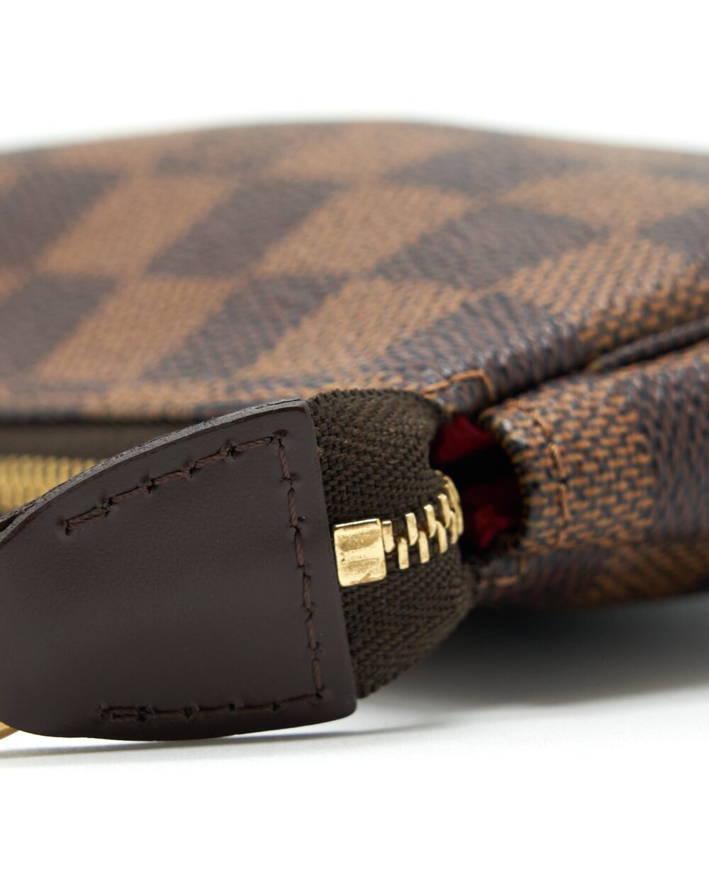 AAA Replica Louis Vuitton LV MINI POCHETTE ACCESSORIES DAMIER EBENE CANVAS GHW