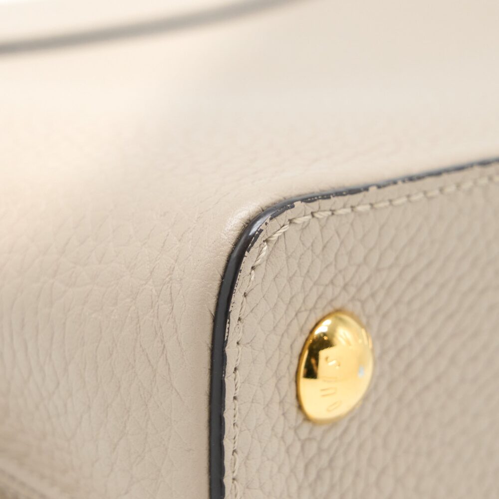 AAA Replica Louis Vuitton LV CAPUCINE MM TAURILLON GALET GHW