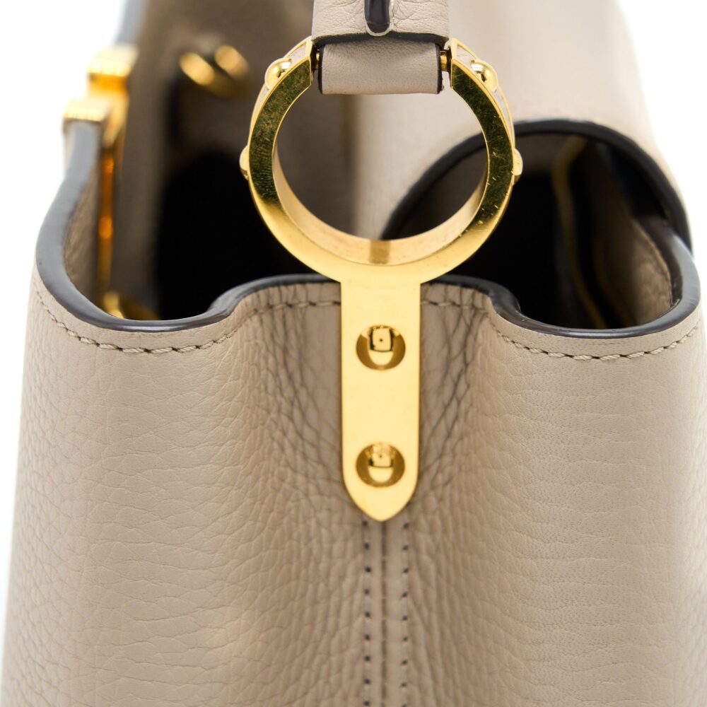 AAA Replica Louis Vuitton LV CAPUCINE MM TAURILLON GALET GHW