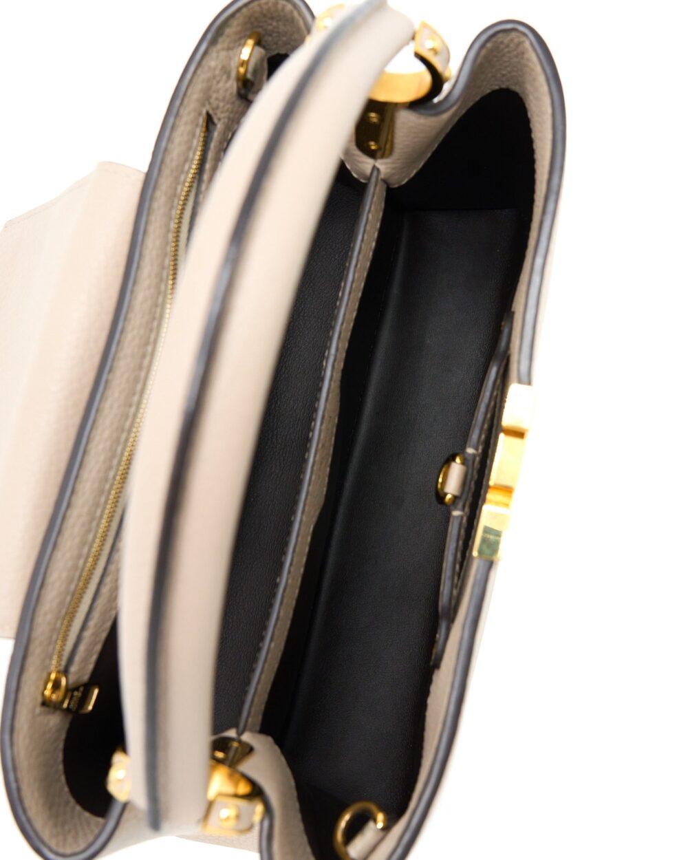 AAA Replica Louis Vuitton LV CAPUCINE MM TAURILLON GALET GHW