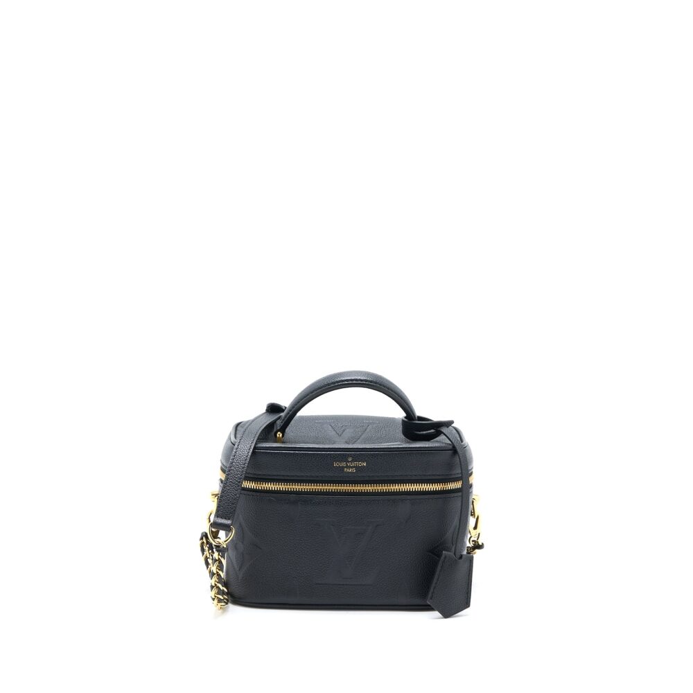 AAA Replica Louis Vuitton LV VANITY PM MONOGRAM EMPREINTE CALFSKIN BLACK GHW