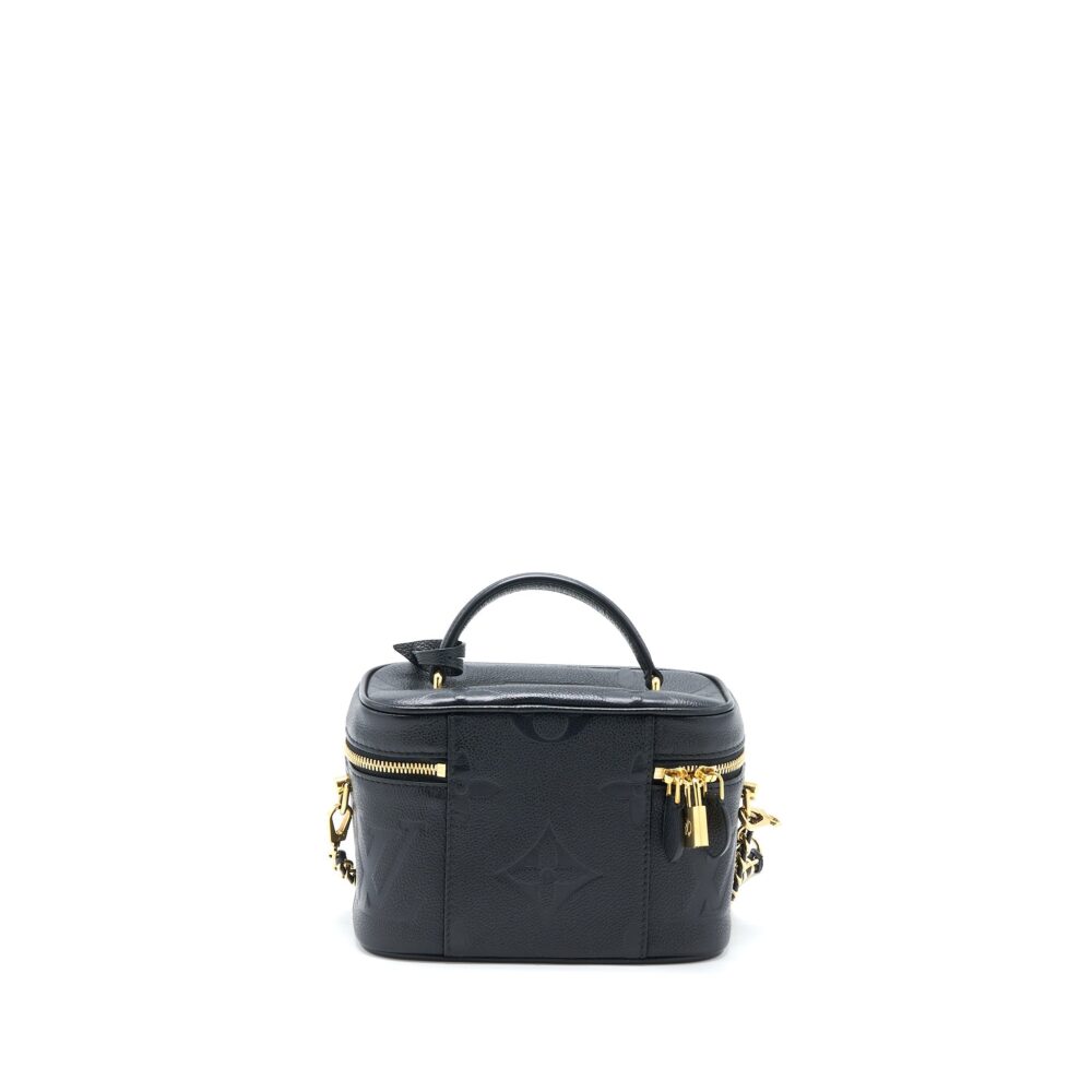 AAA Replica Louis Vuitton LV VANITY PM MONOGRAM EMPREINTE CALFSKIN BLACK GHW
